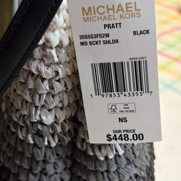 Michael Kors Black and White Shoulder Bag
